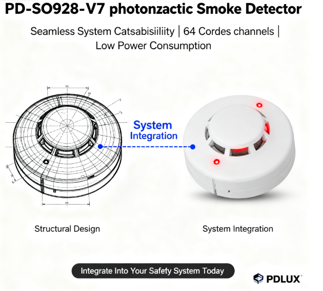 Smart Fire Safety by PDLUX: PD-SO928-V7 Φωτοηλεκτρικός ανιχνευτής καπνού απελευθερώθηκε